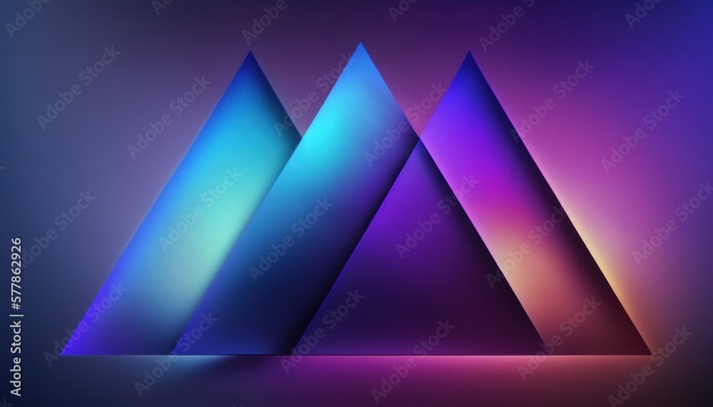 Abstract wallpaper with gradient colors, triangles