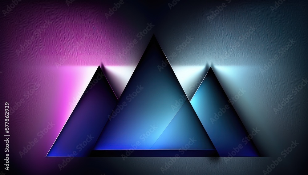 Abstract wallpaper with gradient colors, triangles