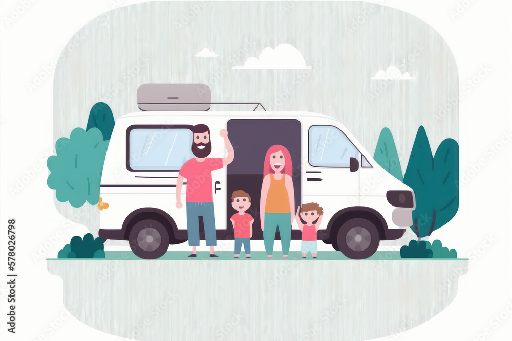 Families who spend time traveling together. Ai generated.