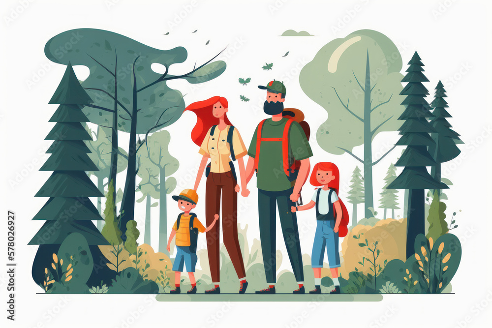 Families who spend time traveling together. Ai generated.