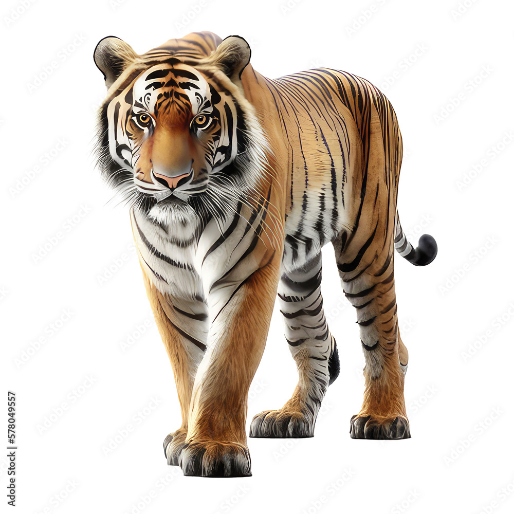 tiger isolated on white background