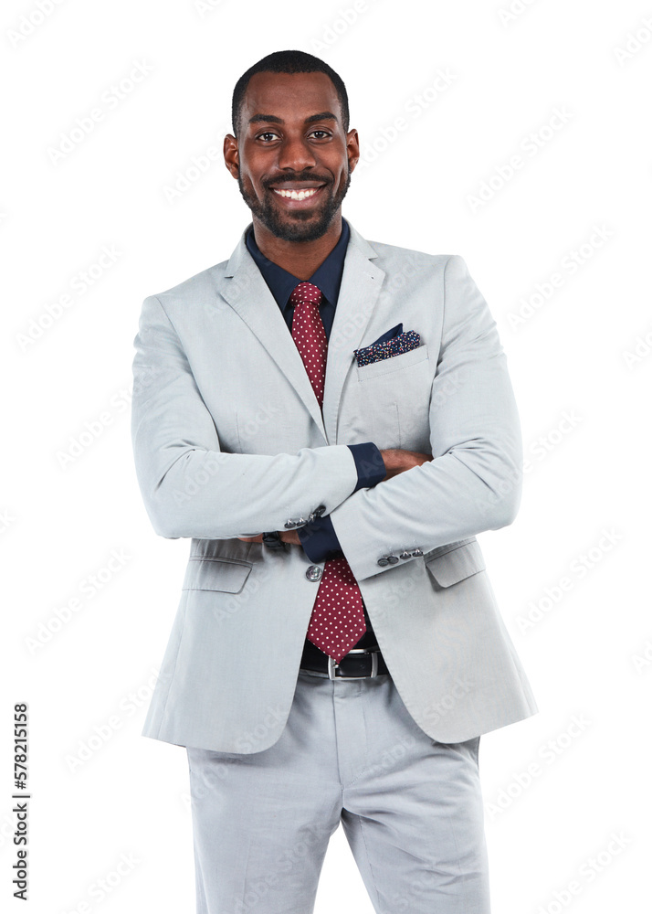 The corporate boss, with a confident attitude, is seen with arms crossed and a determined expression