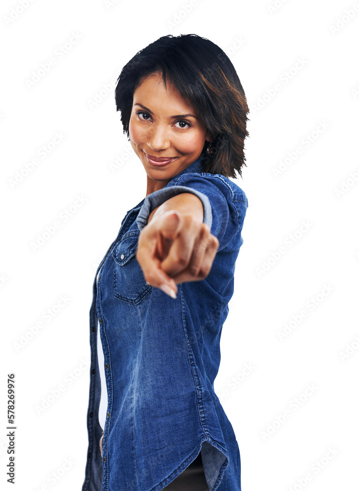 A contented Black woman, confidently gesturing with her hand towards a copyspace, displays her excel