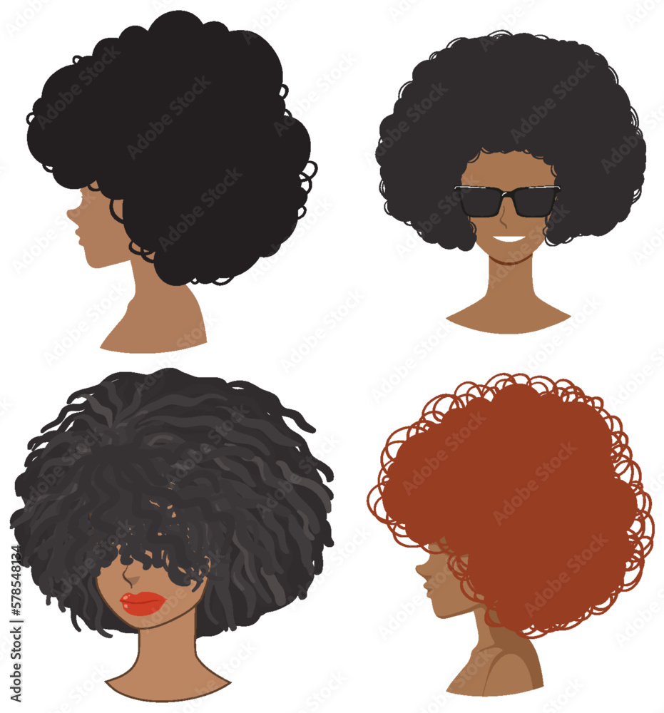 Set of mix afro hair