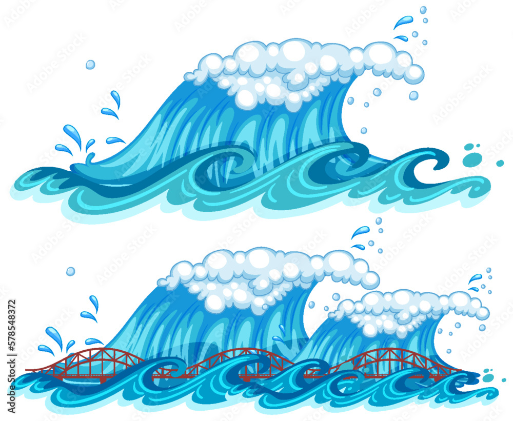 Set of wave and Tsunami