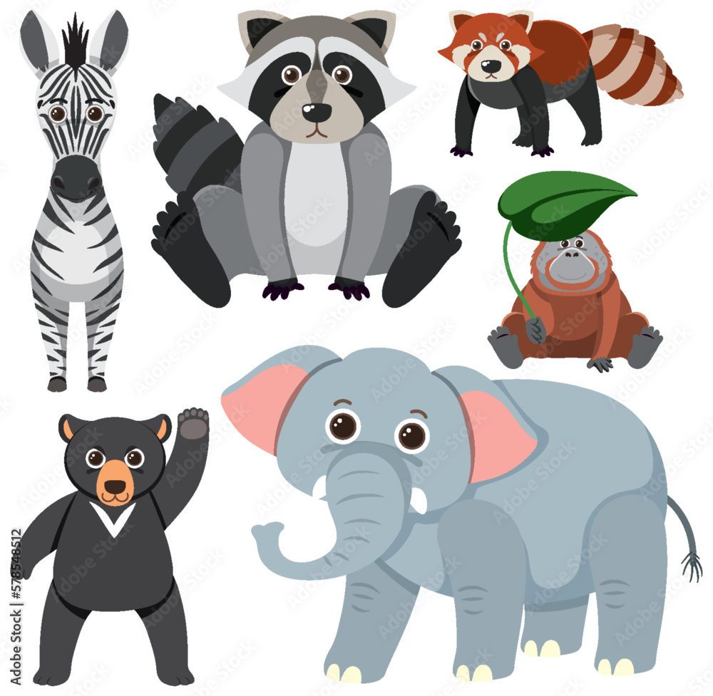 Wild Animals Cartoon Collection