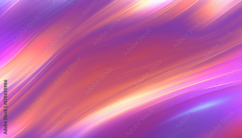 Dreamy y2k gradient holographic background. Warped waves. Generative AI