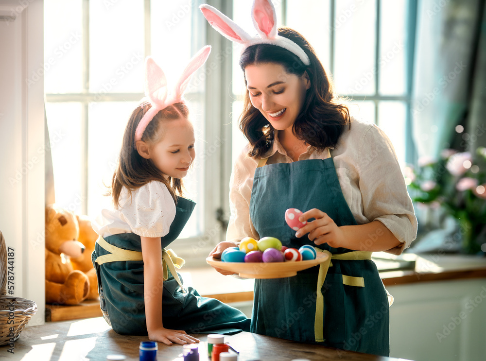 happy family at Easter