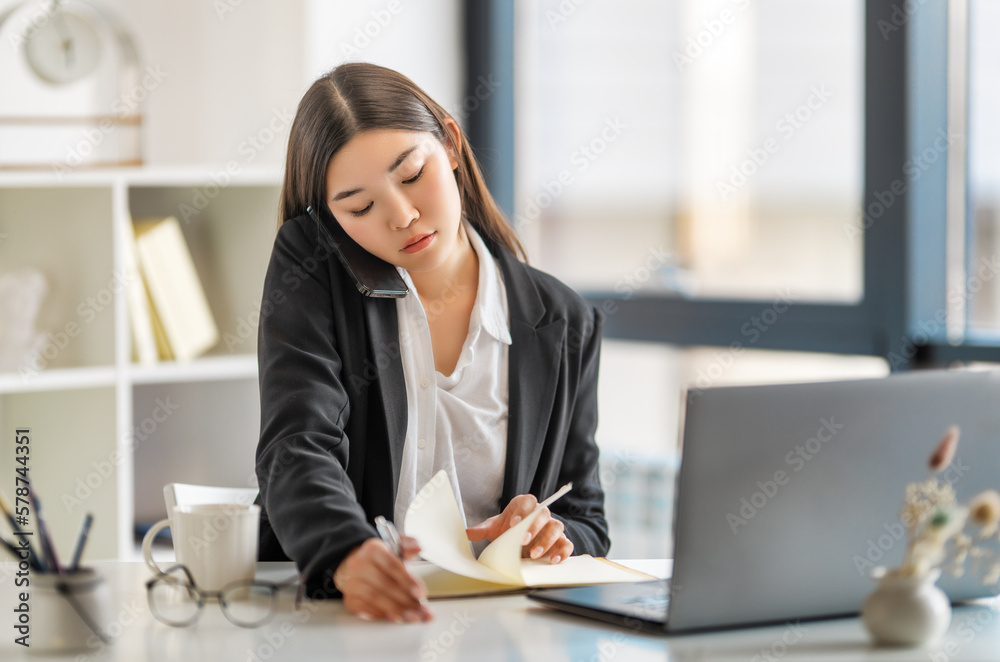 woman working in the office