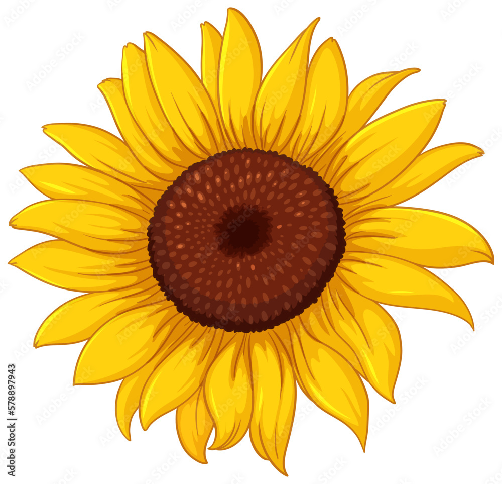 Bright Yellow Sunflower Design for Decorations