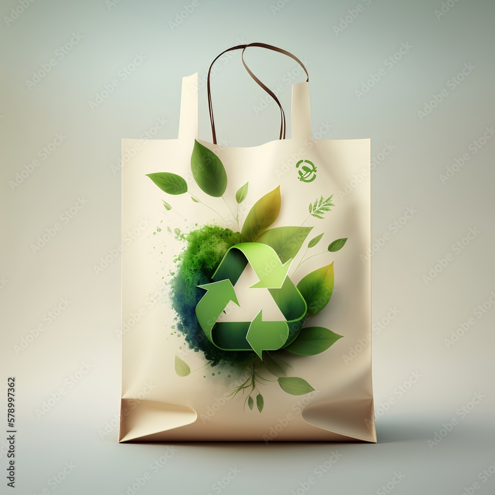 Eco bag made of organic cotton, can be reused many times, lightweight & durable. Reduces plastic was