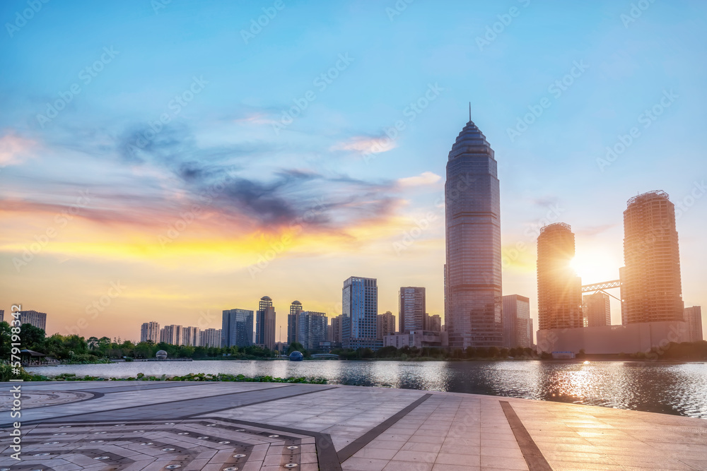 Modern architectural landscape in Shaoxing Financial Area