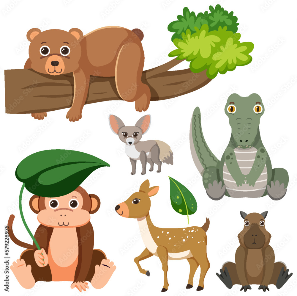 Wild Animals Cartoon Collection