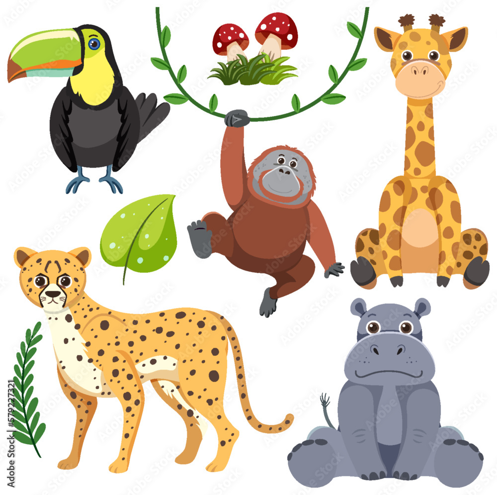 Wild Animals Cartoon Collection