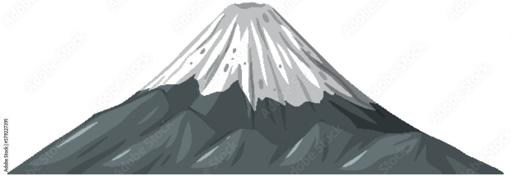 Fujisan Iconic Symbol of Japan Vector Graphic