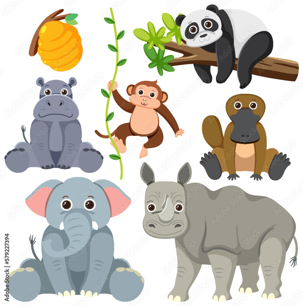 Wild Animals Cartoon Collection