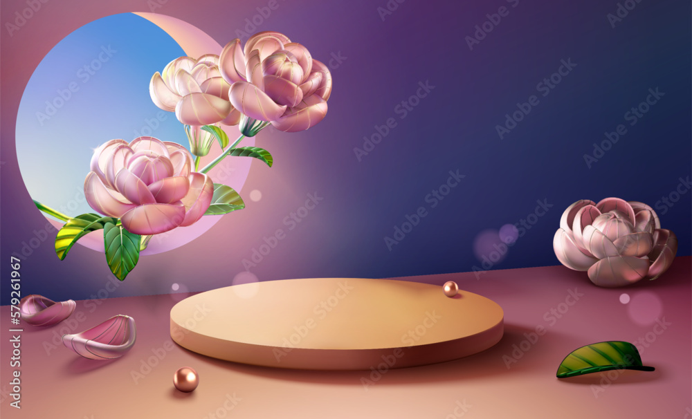 3D Jasmine theme display background