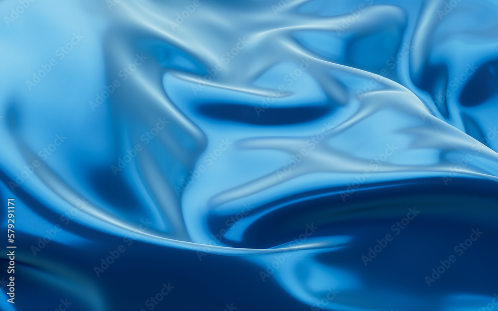 Smooth wave cloth background, 3d rendering.