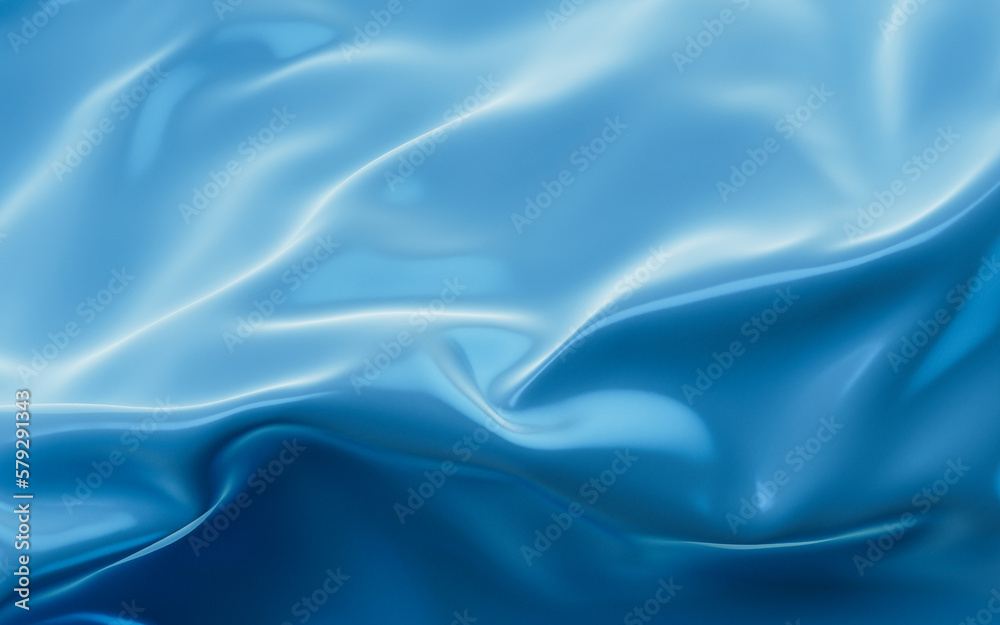 Smooth wave cloth background, 3d rendering.