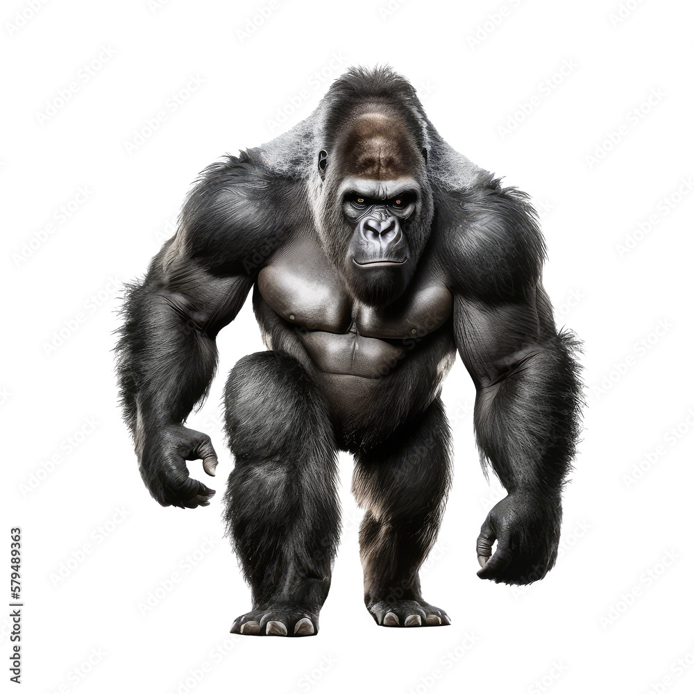 gorilla isolated on white background