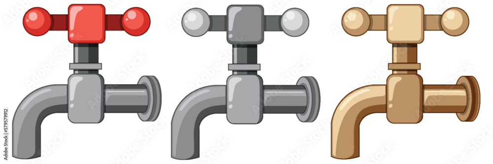 Water tap isolated on white background