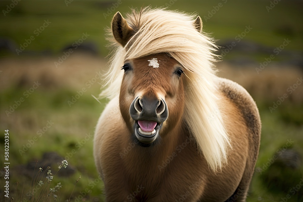 The Icelandic horse is happy. Generative AI