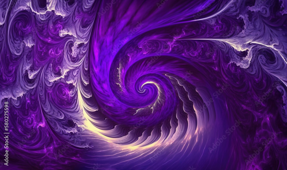  an abstract purple and yellow background with swirls and bubbles in the center of the image, with a