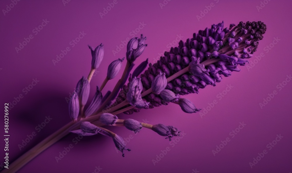  a purple flower on a purple background with space for text or image or image to put on a postcard o