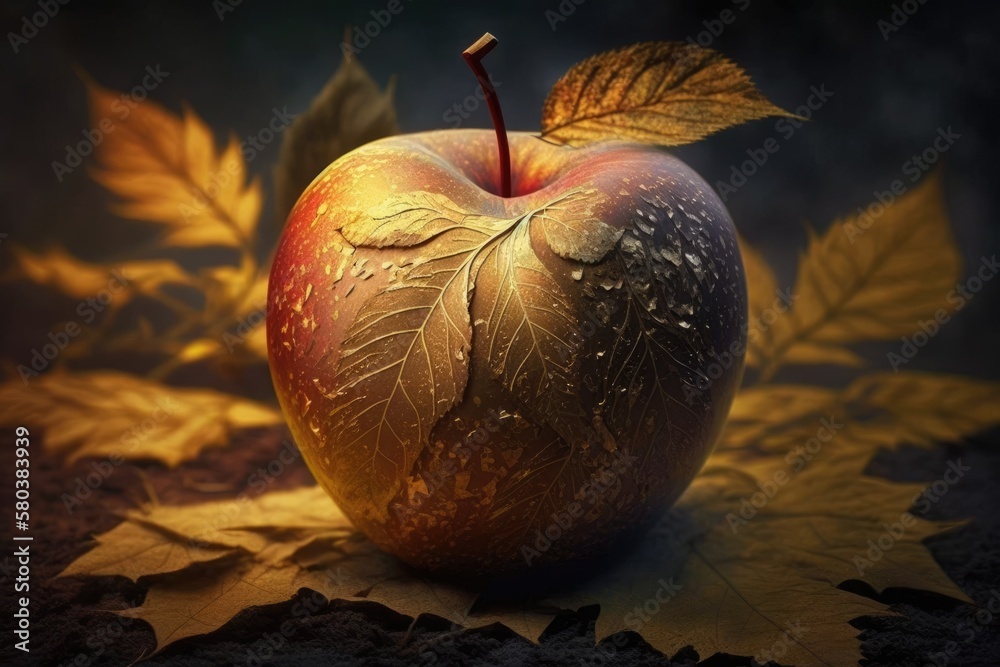 apple fruit symbol in the fall. Generative AI