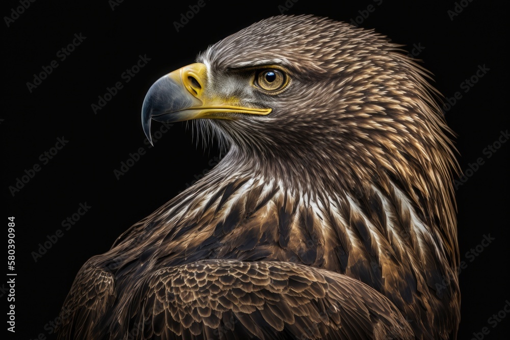 Big White tailed eagle, bird portrait. Generative AI