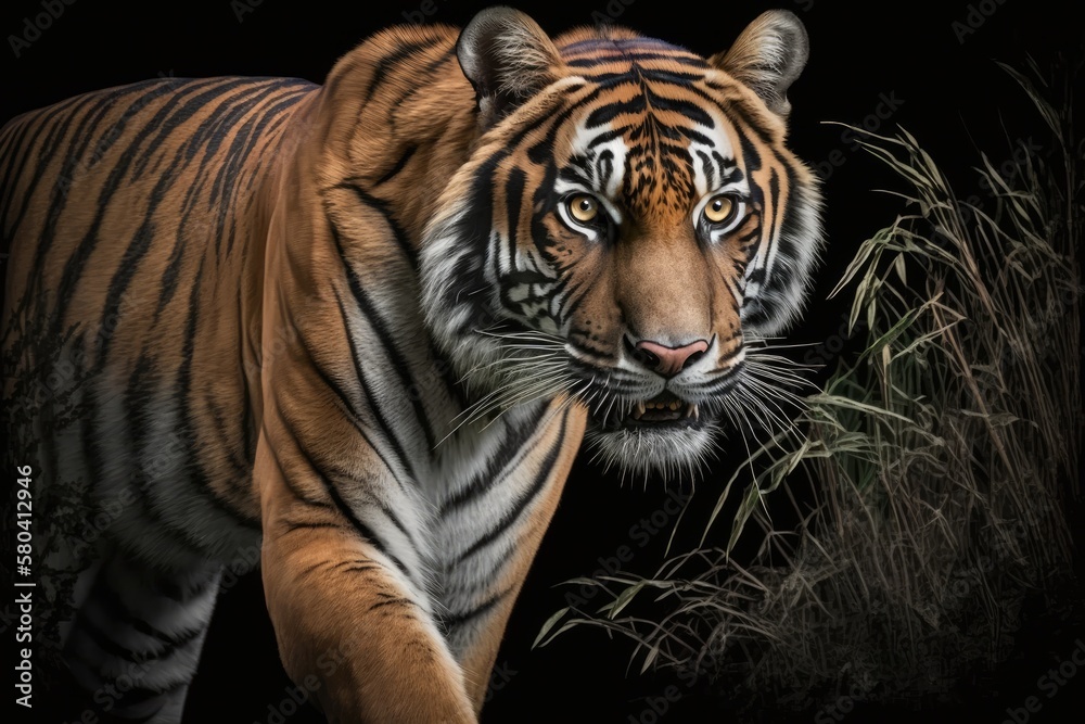 The Dudley Zoo in England on April 9, 2022. Sumatran Tiger. Generative AI