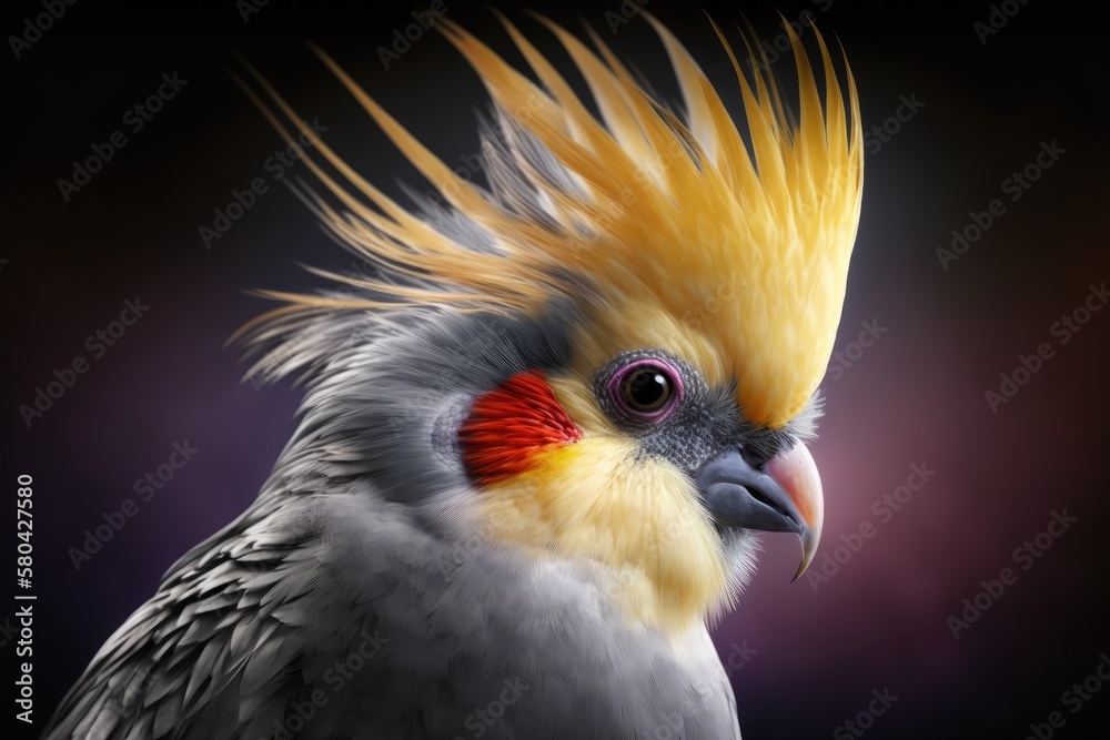 Pet. Cockatiel parrot. Funny parrots. Cockatiel pet. A bird with a crest. Cute animal. Funny bird. C