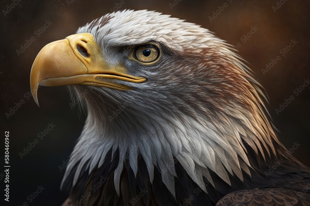 Eagle Close Up Portrait. Generative AI