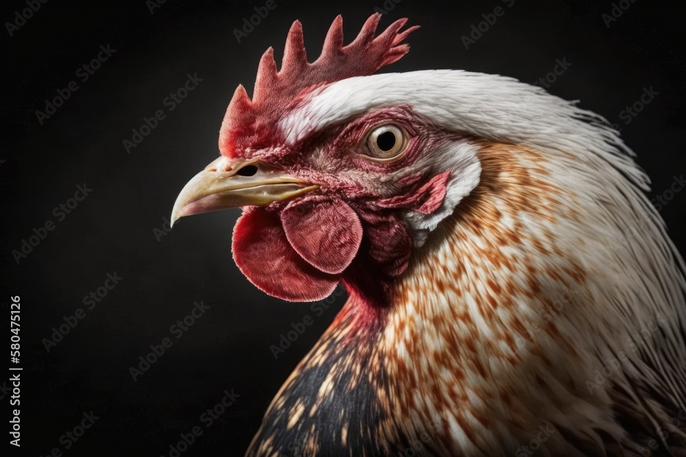 A picture of a chicken,. Generative AI