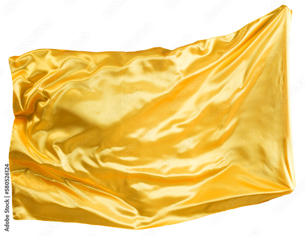 Yellow cloth flutters