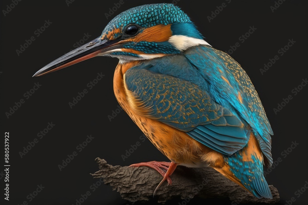 The common kingfisher, also called the Eurasian kingfisher, is an Alcedo atthis. Generative AI