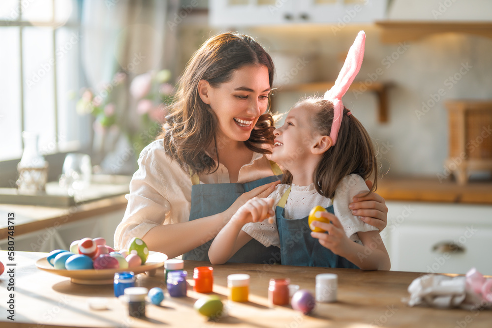 happy family at Easter