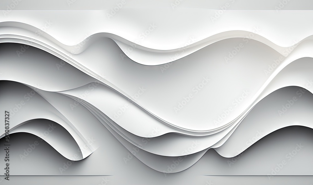  an abstract white background with wavy lines and curves in the form of a mountain or mountain range