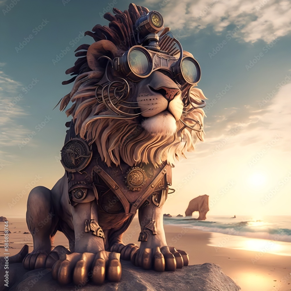 Steampunk Lion