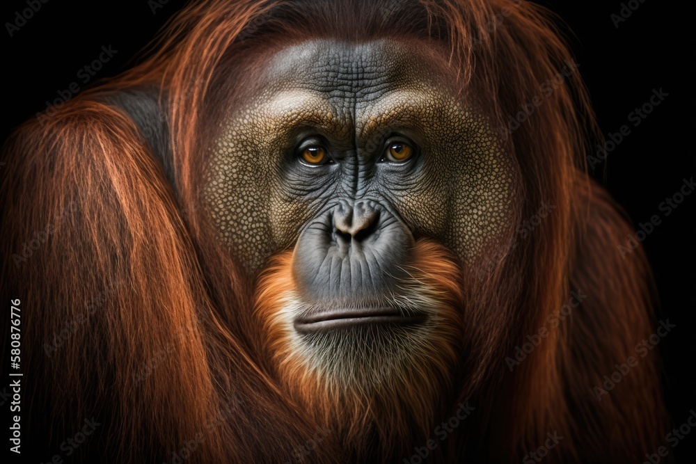 A famous and critically endangered Sumatran orangutan. one of Indonesias most well known natural cr