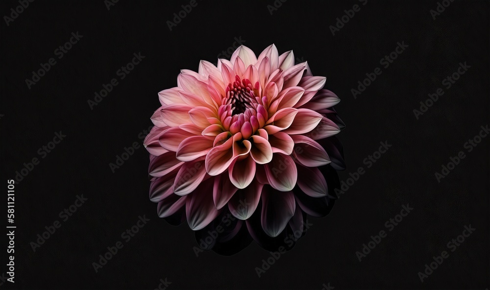  a large pink flower with a black background in the middle of the image is a large pink flower with 