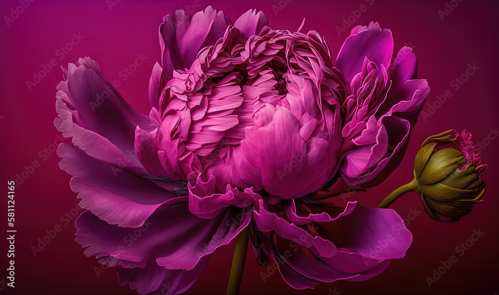  a purple flower with a green stem on a purple background with a pink background and a purple backgr