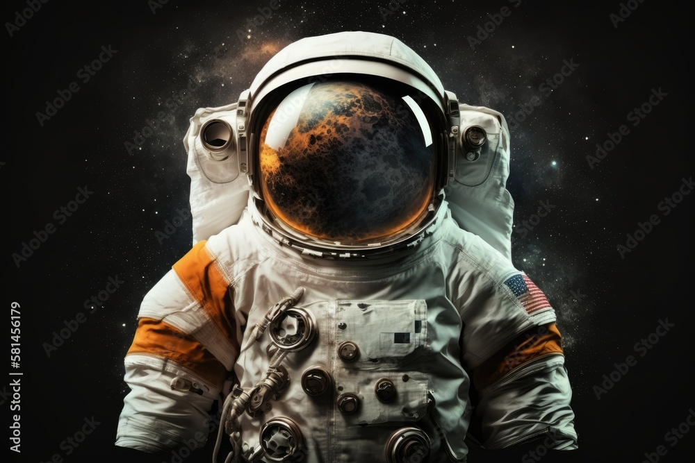 Astronaut suit isolated. Generative AI