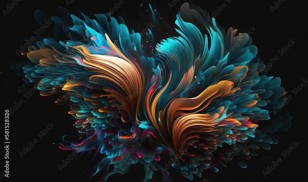  a colorful abstract design on a black background with a black background and a black background wit