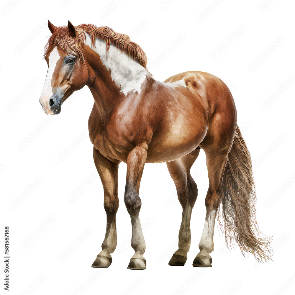 horse isolated on white background