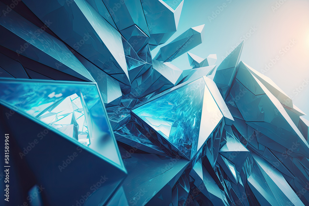 Double exposure photo of abstract architectural surfaces. Illustration AI Generative