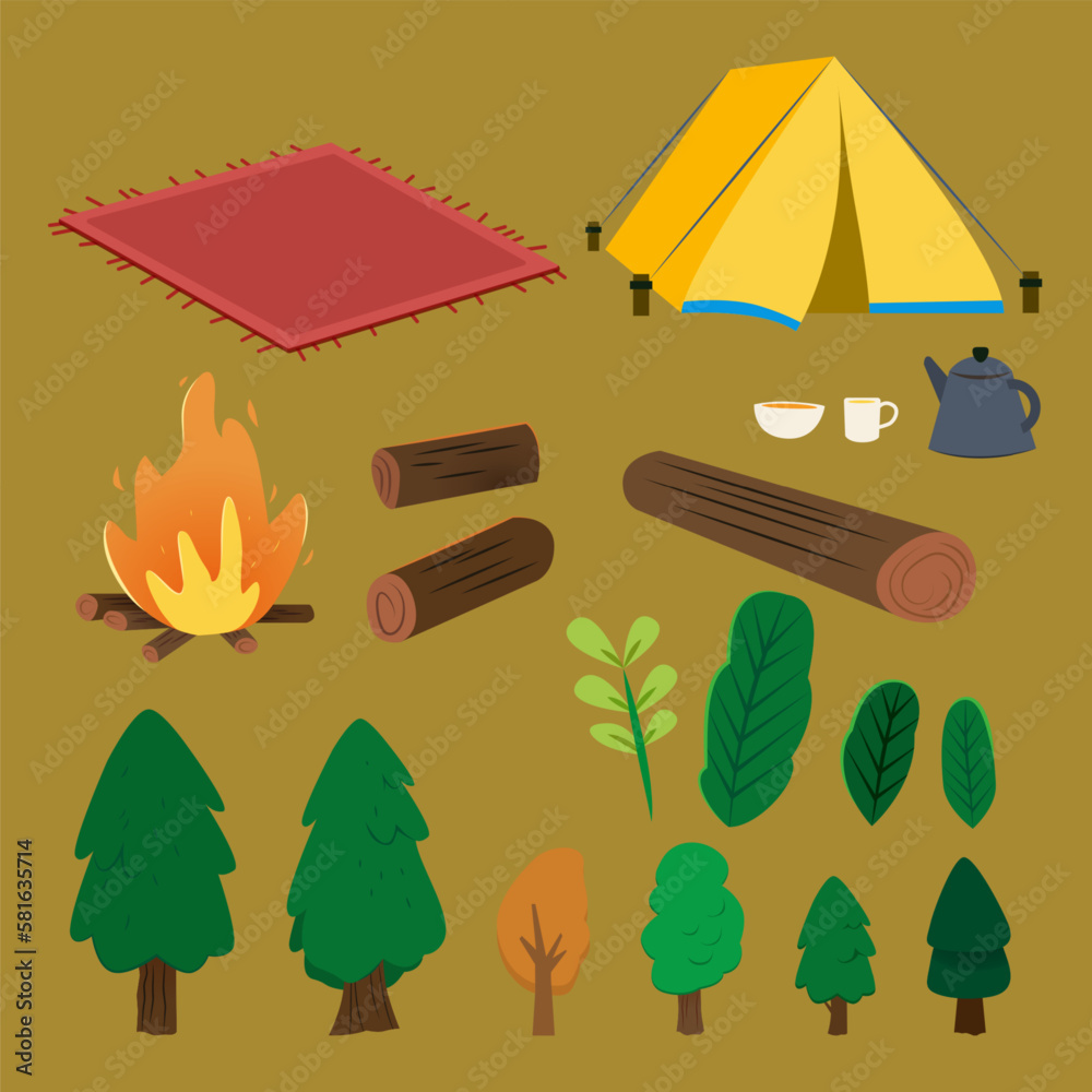 Outdoor camping element set