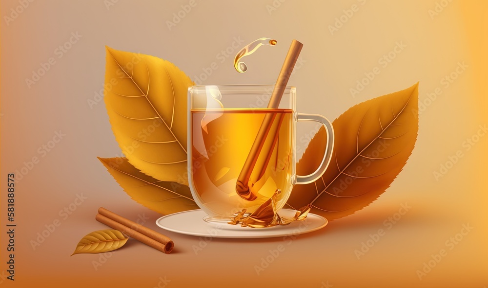  a cup of tea with two cinnamon sticks and a cup of tea with two cinnamon sticks and a cup of tea wi