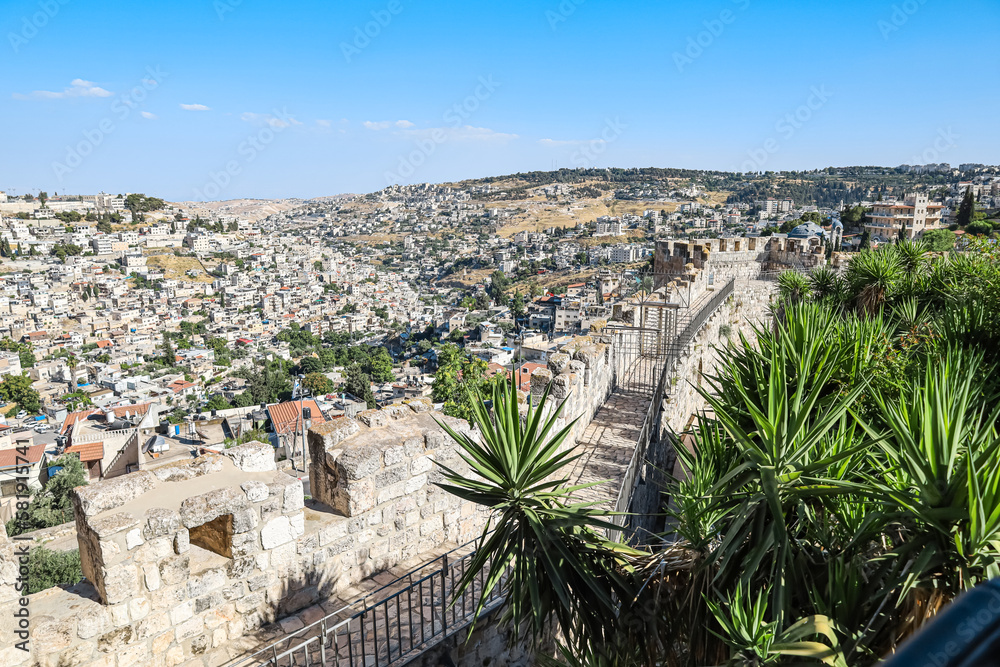 Beautiful view of Old City in Jerusalem