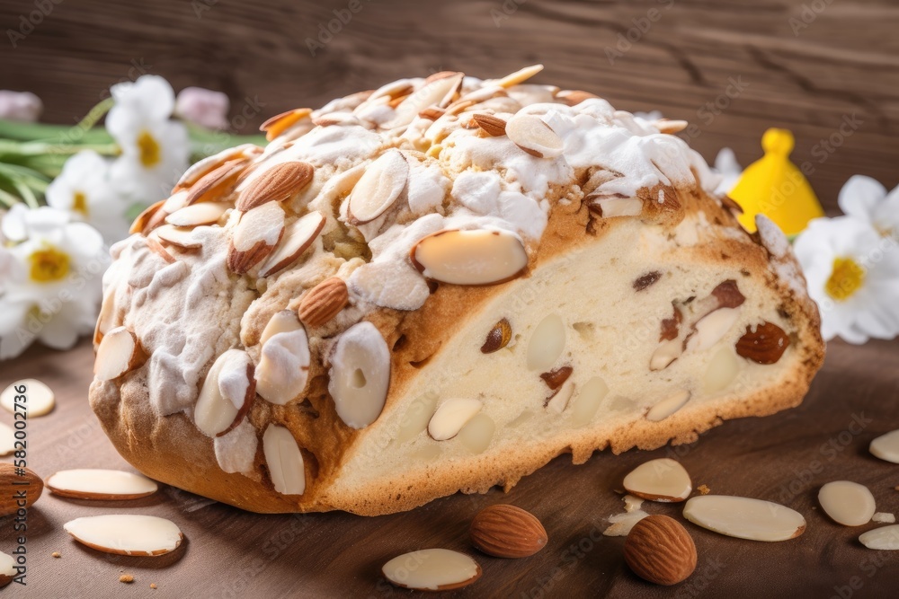 Colomba di Pasqua is a classic Easter dove cake made in Italy with icing, almonds, and Easter eggs. 